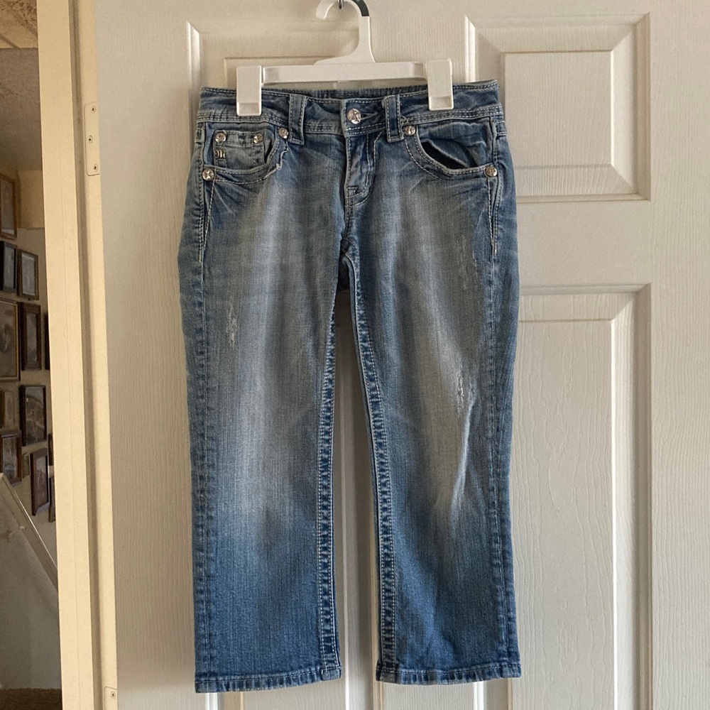 Miss Me Blue Capris